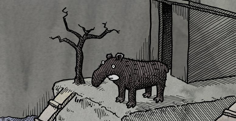 Tapir in enclosure