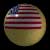 sphere with US flag